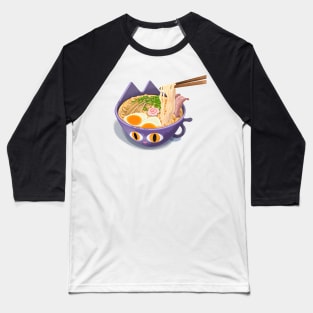 Kitty Ramen Baseball T-Shirt